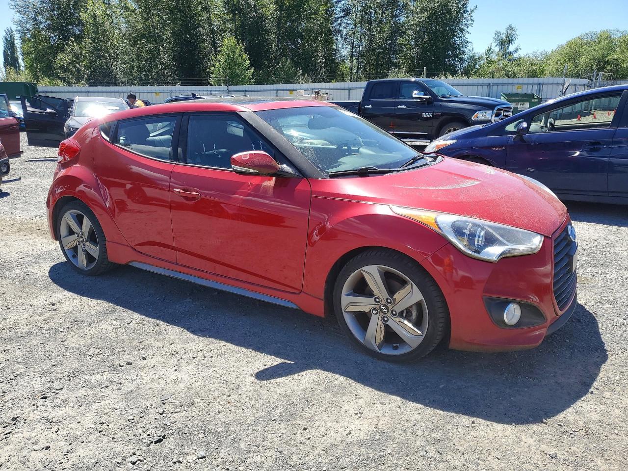 2013 Hyundai Veloster Turbo Красный vin: KMHTC6AE3DU173278