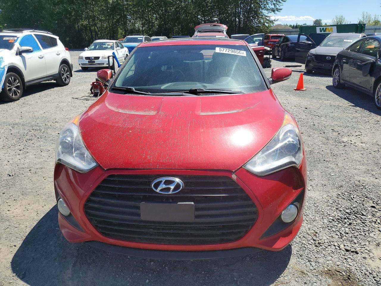 2013 Hyundai Veloster Turbo Красный vin: KMHTC6AE3DU173278