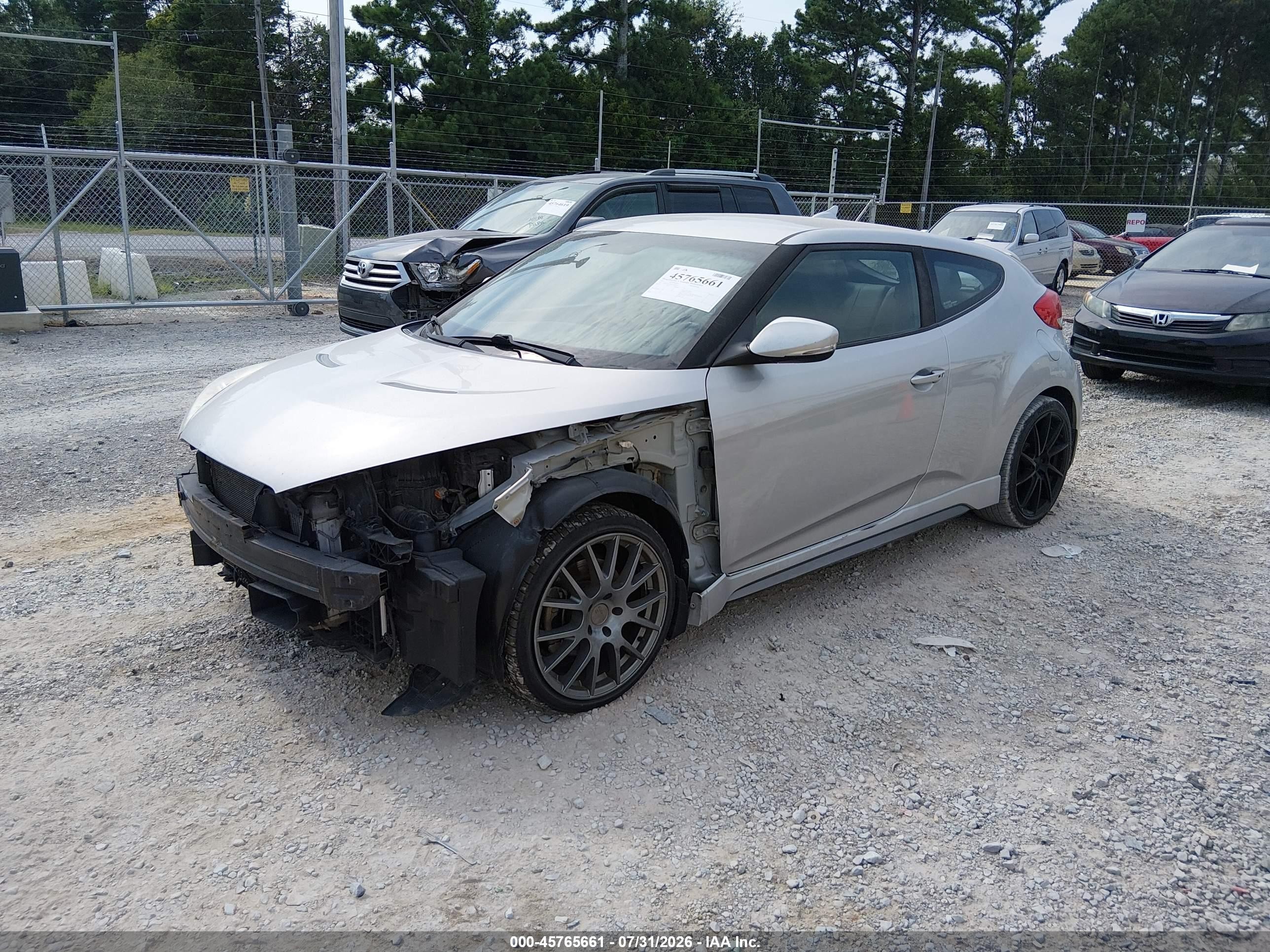 2013 Hyundai Veloster Turbo W/blue Серебряный vin: KMHTC6AE3DU180778