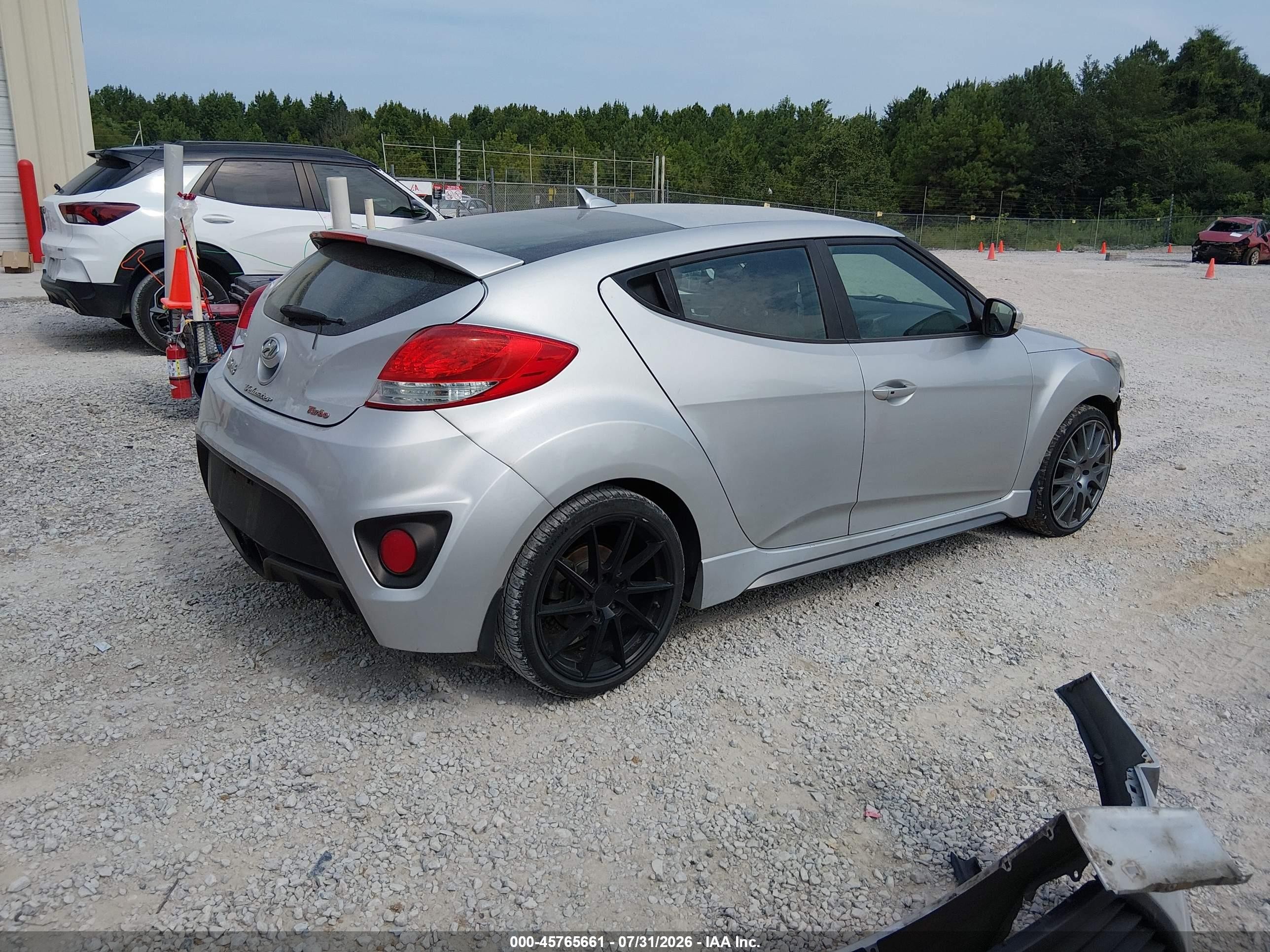 2013 Hyundai Veloster Turbo W/blue Серебряный vin: KMHTC6AE3DU180778