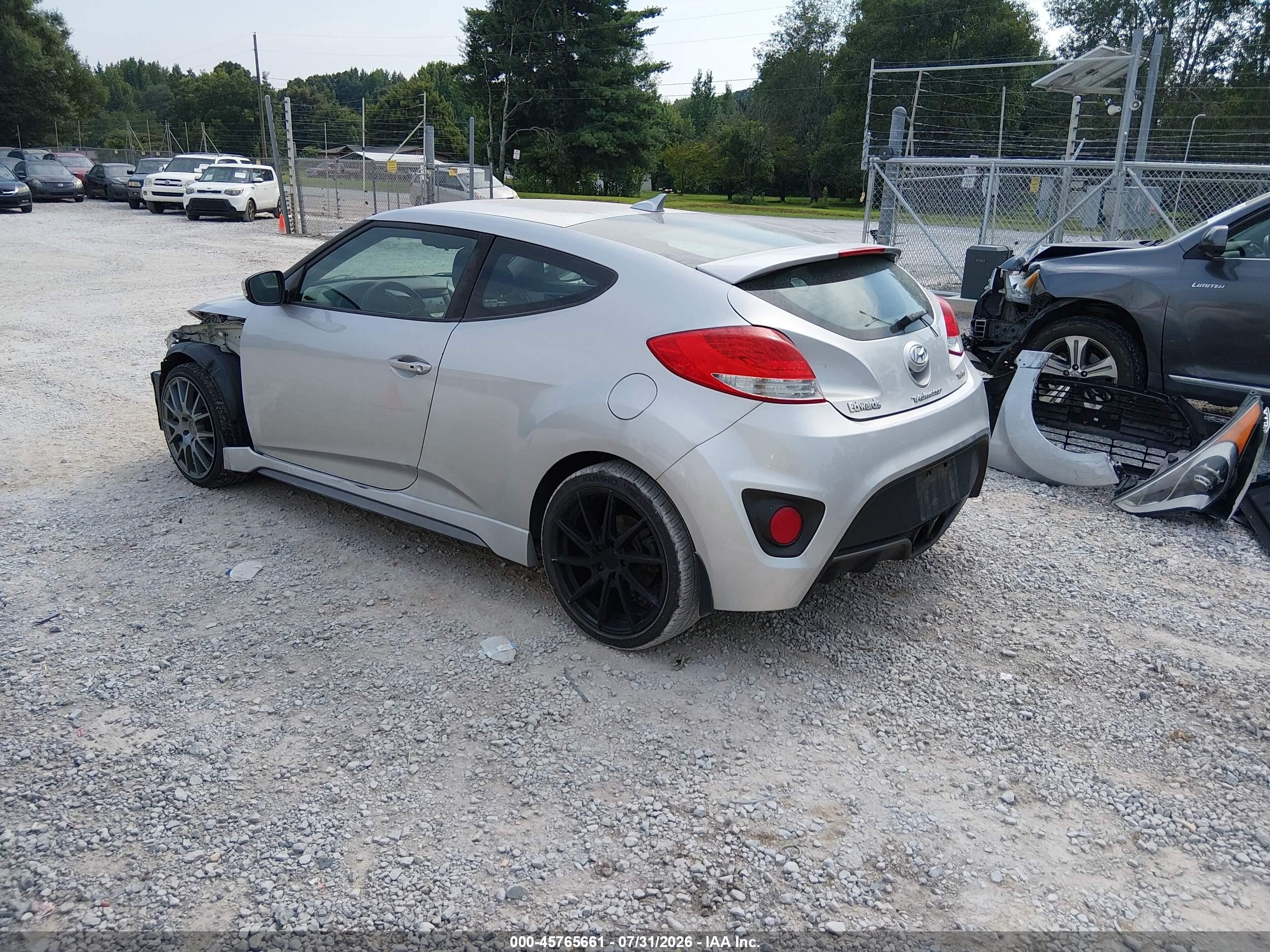 2013 Hyundai Veloster Turbo W/blue Серебряный vin: KMHTC6AE3DU180778