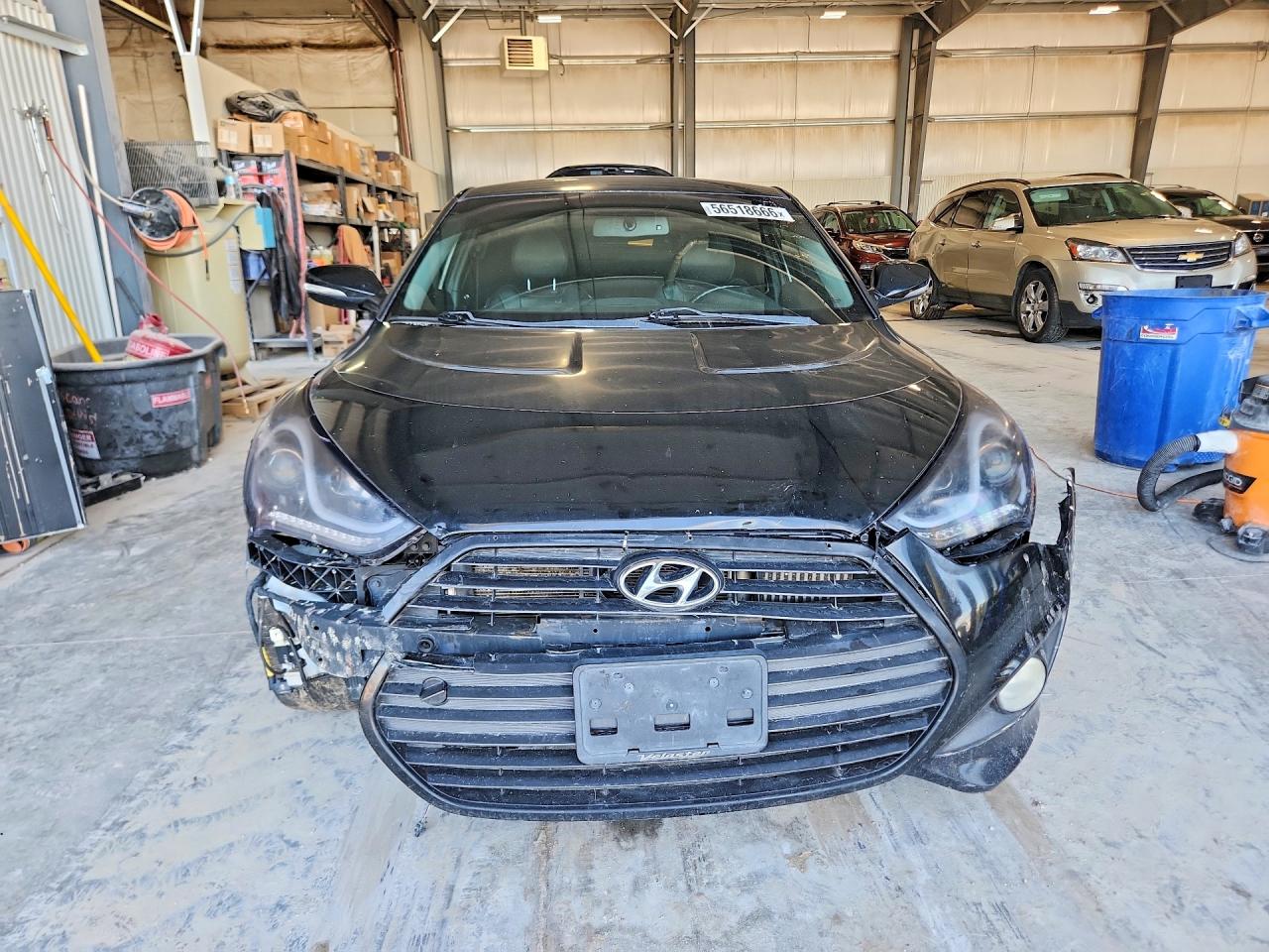 2014 Hyundai Veloster Turbo Black vin: KMHTC6AE3EU184007