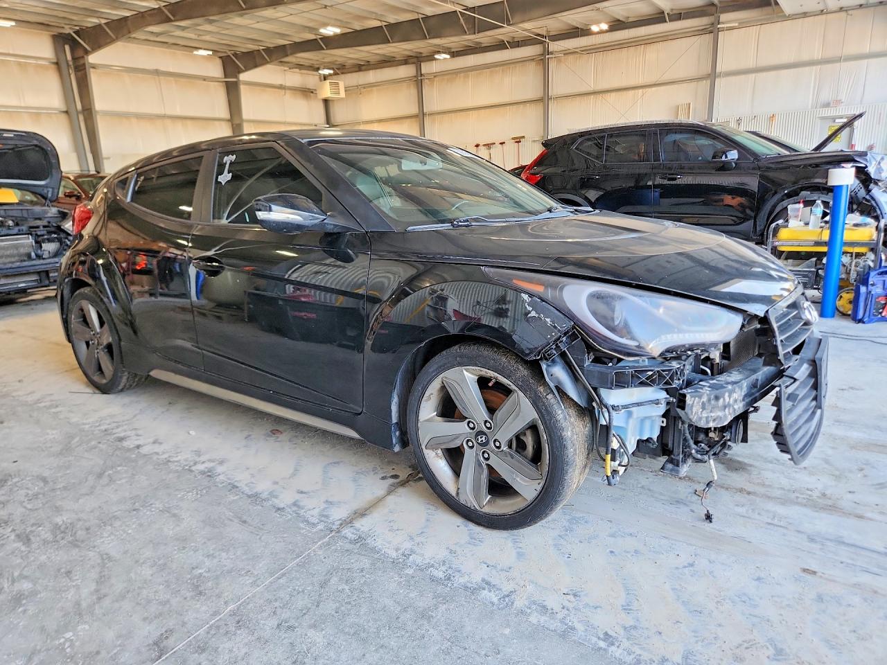 2014 Hyundai Veloster Turbo Black vin: KMHTC6AE3EU184007