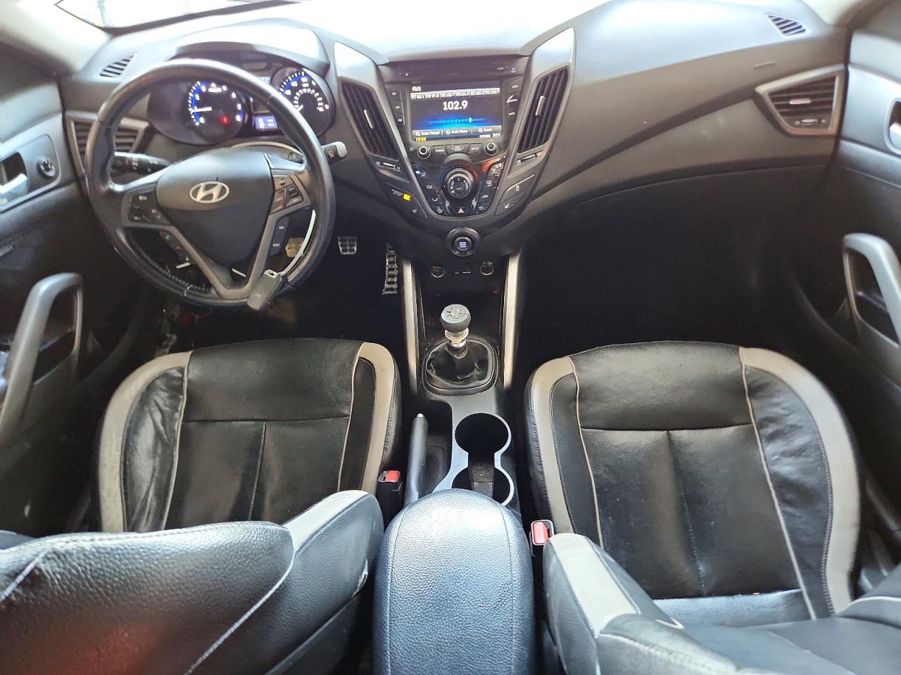 2014 Hyundai Veloster Turbo Black vin: KMHTC6AE3EU184007