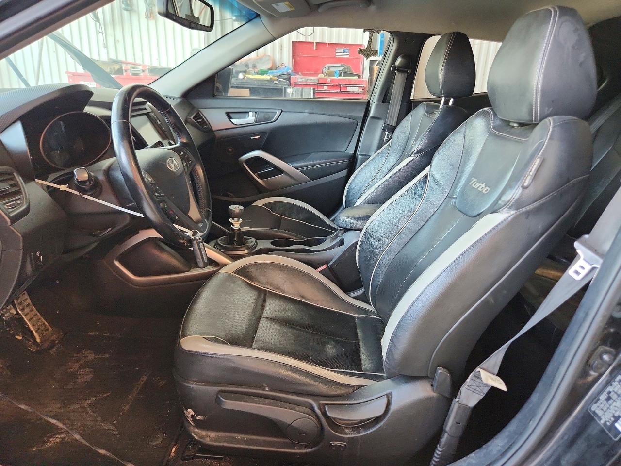 2014 Hyundai Veloster Turbo Black vin: KMHTC6AE3EU184007