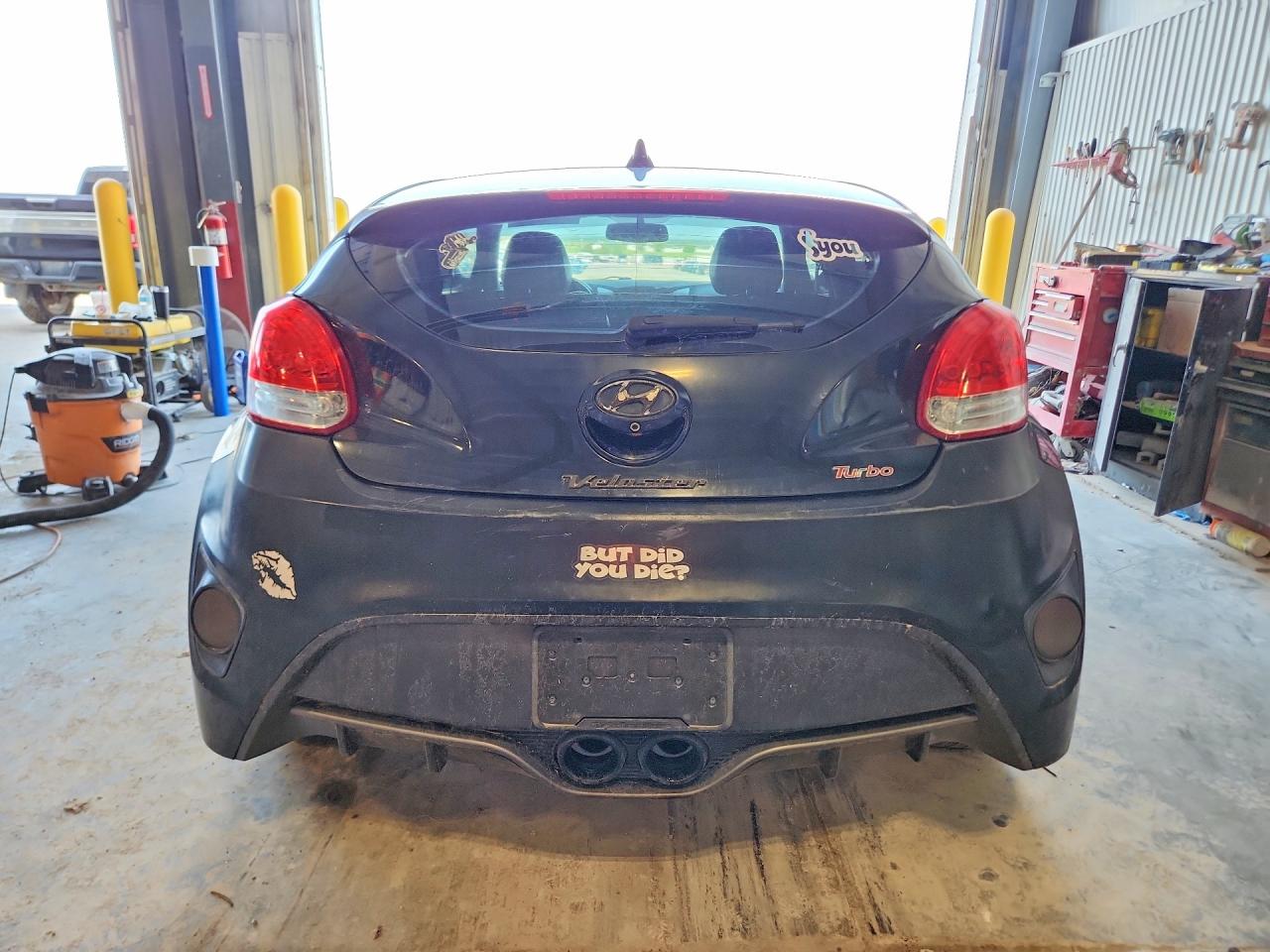 2014 Hyundai Veloster Turbo Black vin: KMHTC6AE3EU184007