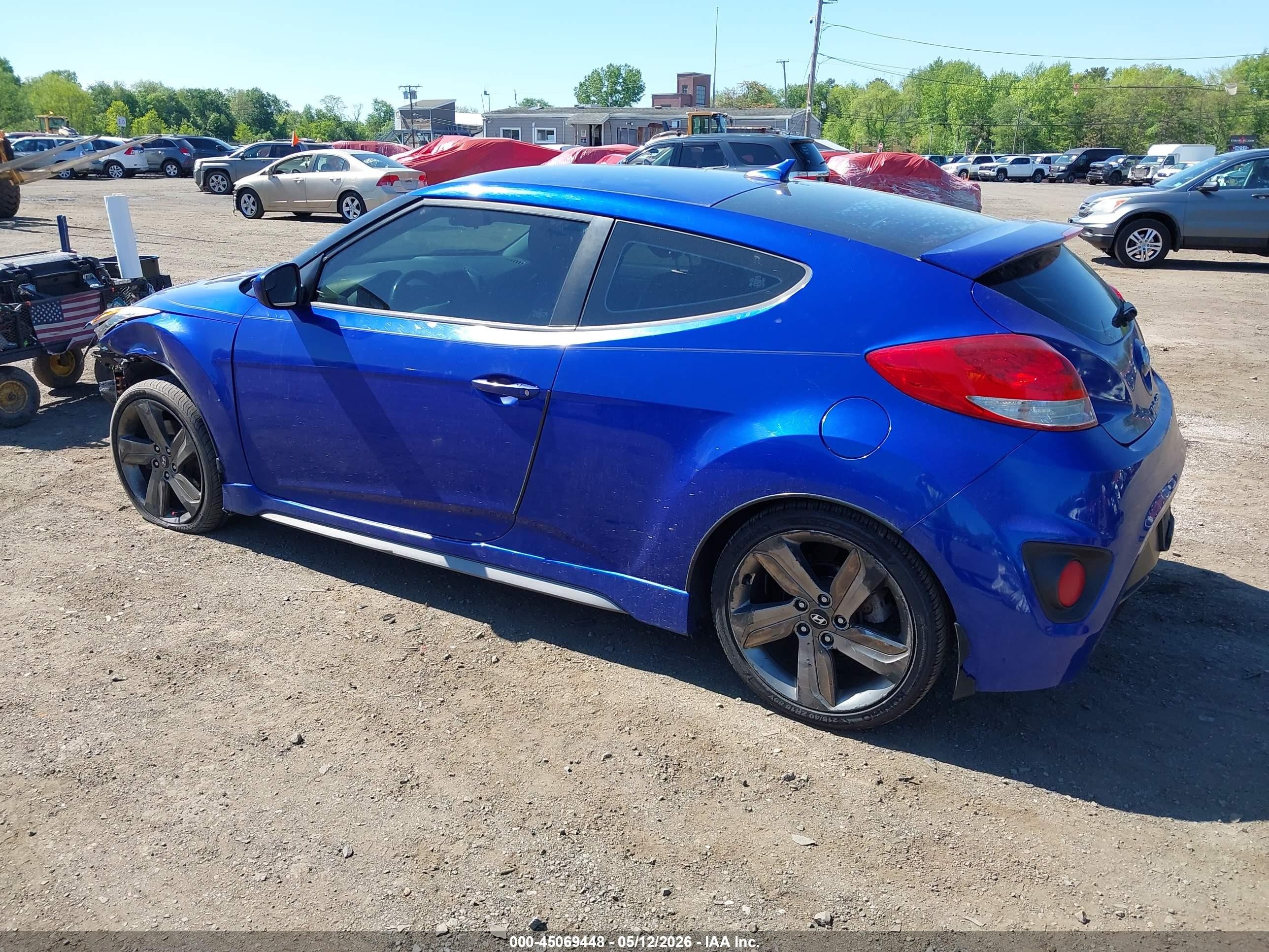 2014 Hyundai Veloster Turbo R-spec Dark Blue vin: KMHTC6AE3EU201050