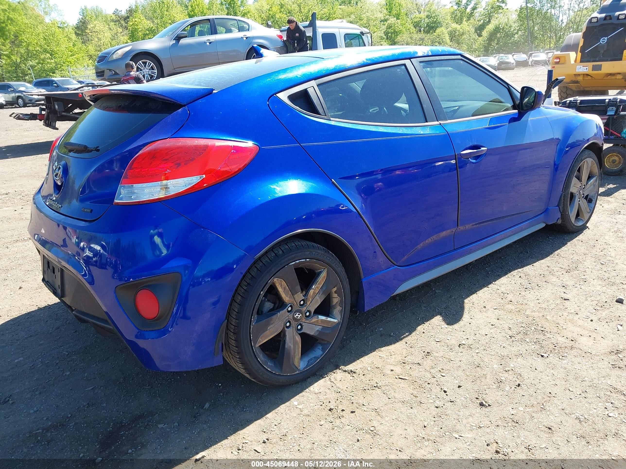 2014 Hyundai Veloster Turbo R-spec Dark Blue vin: KMHTC6AE3EU201050