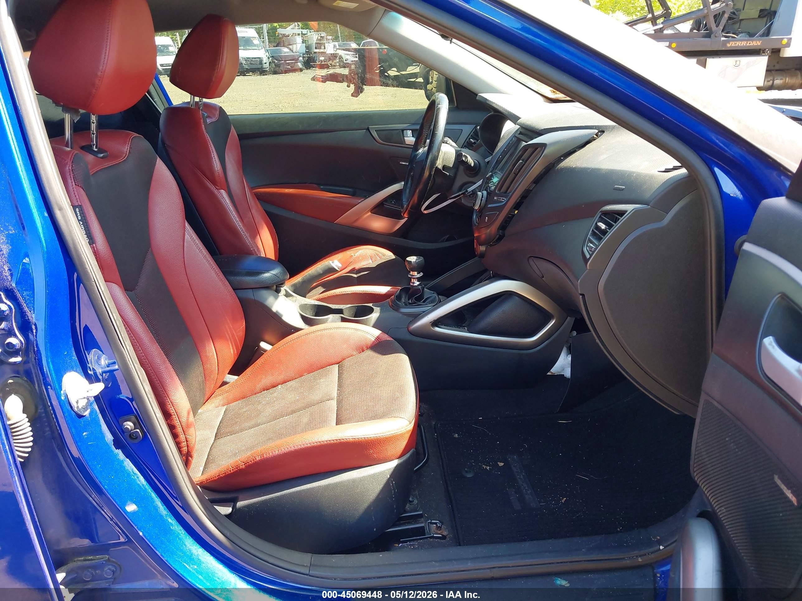 2014 Hyundai Veloster Turbo R-spec Dark Blue vin: KMHTC6AE3EU201050