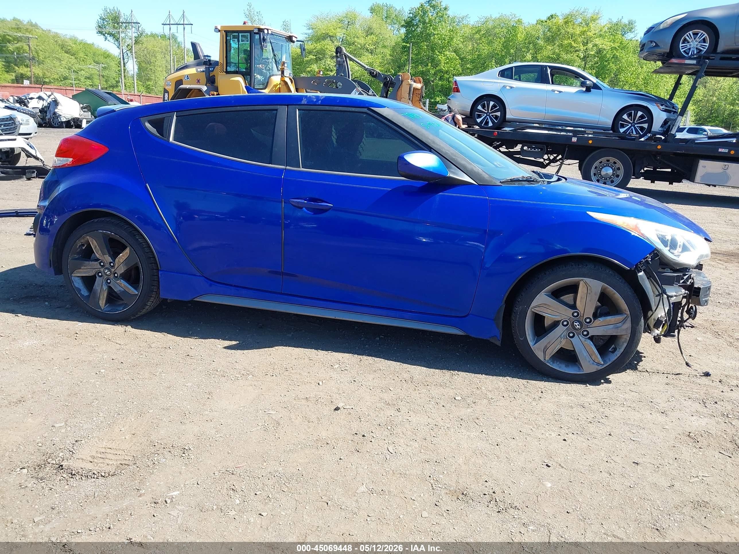 2014 Hyundai Veloster Turbo R-spec Dark Blue vin: KMHTC6AE3EU201050