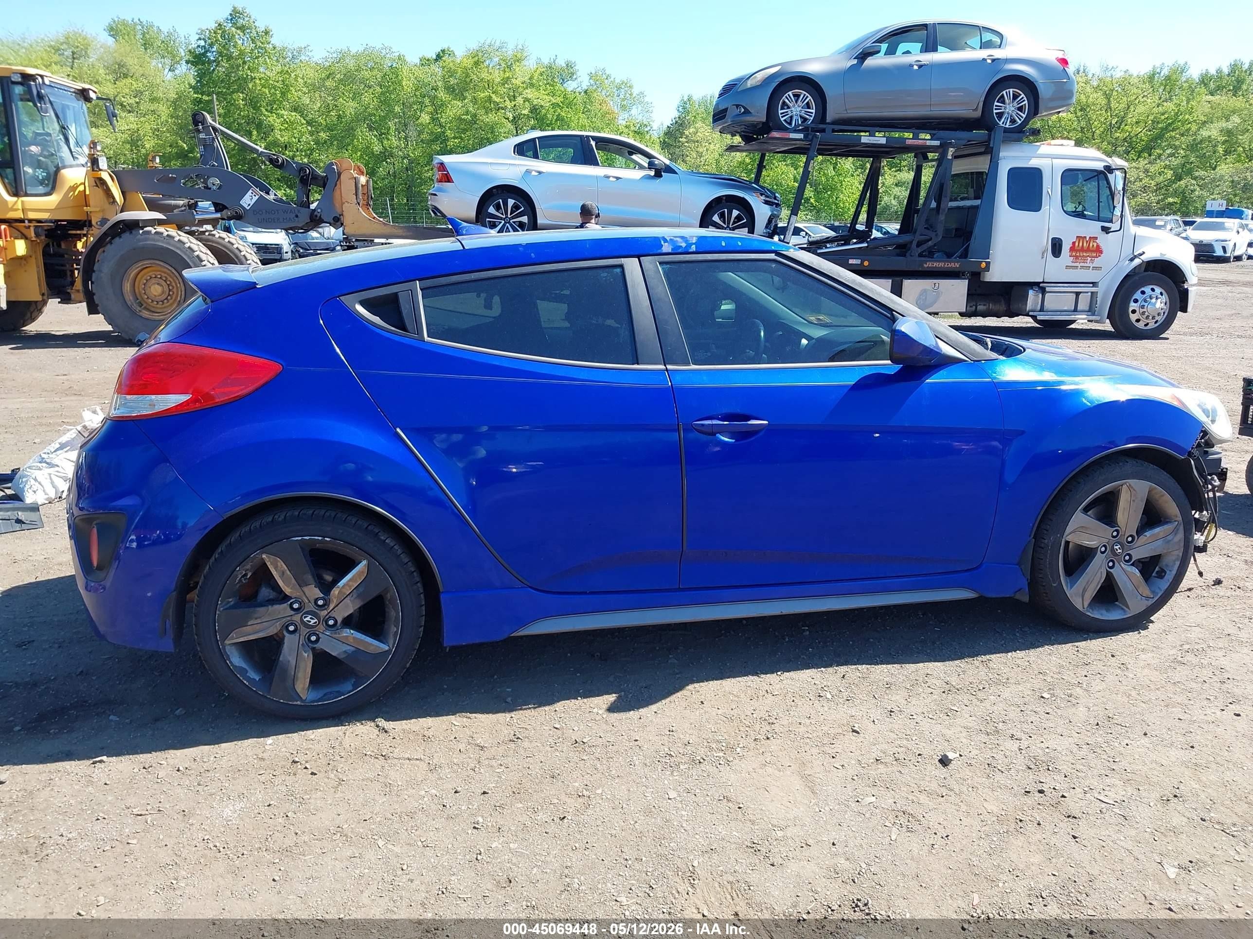 2014 Hyundai Veloster Turbo R-spec Dark Blue vin: KMHTC6AE3EU201050