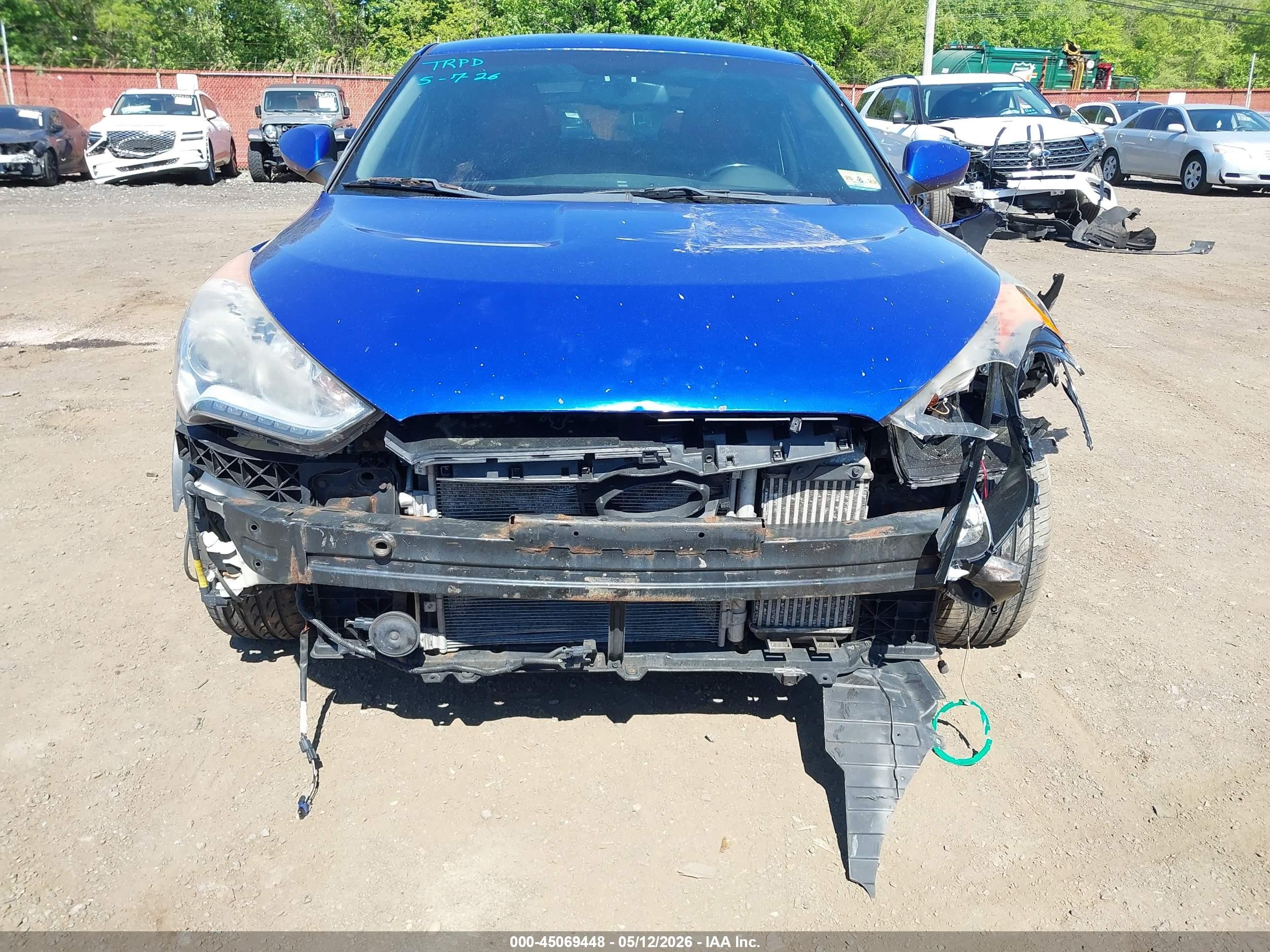 2014 Hyundai Veloster Turbo R-spec Dark Blue vin: KMHTC6AE3EU201050