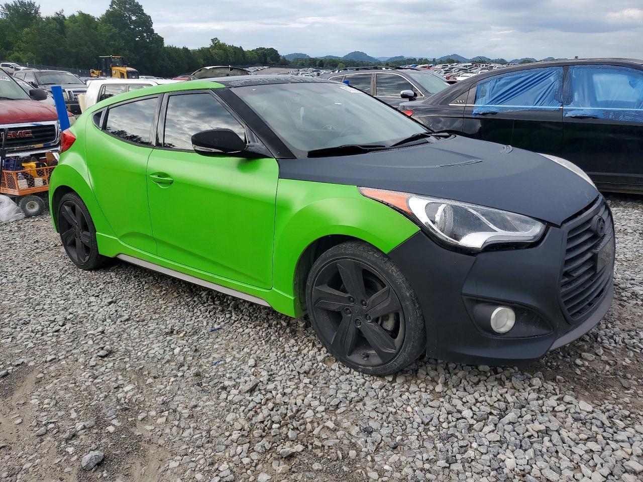 2014 Hyundai Veloster Turbo Two Tone vin: KMHTC6AE3EU202652
