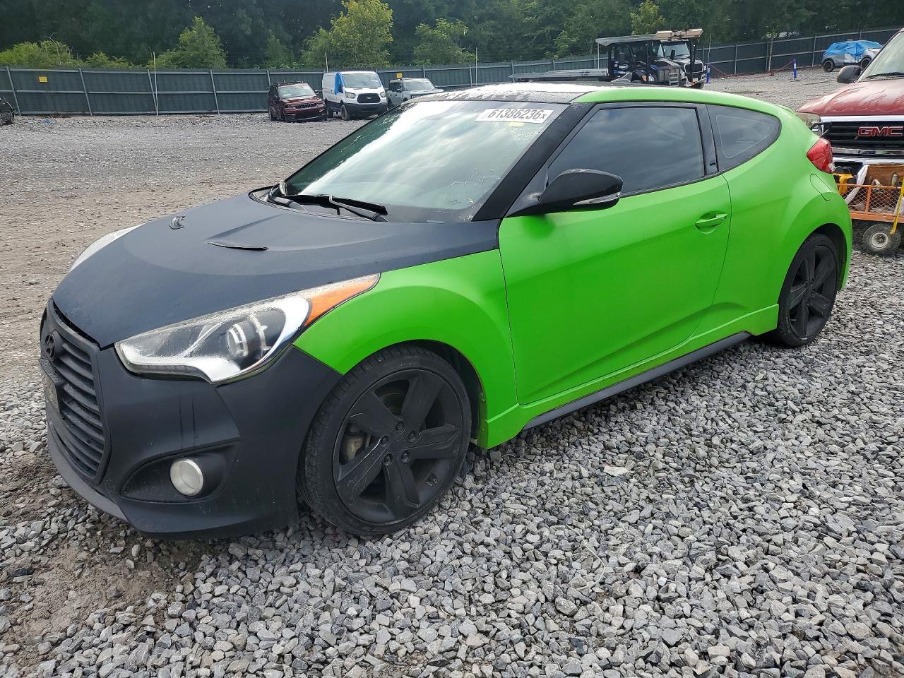 2014 Hyundai Veloster Turbo Two Tone vin: KMHTC6AE3EU202652