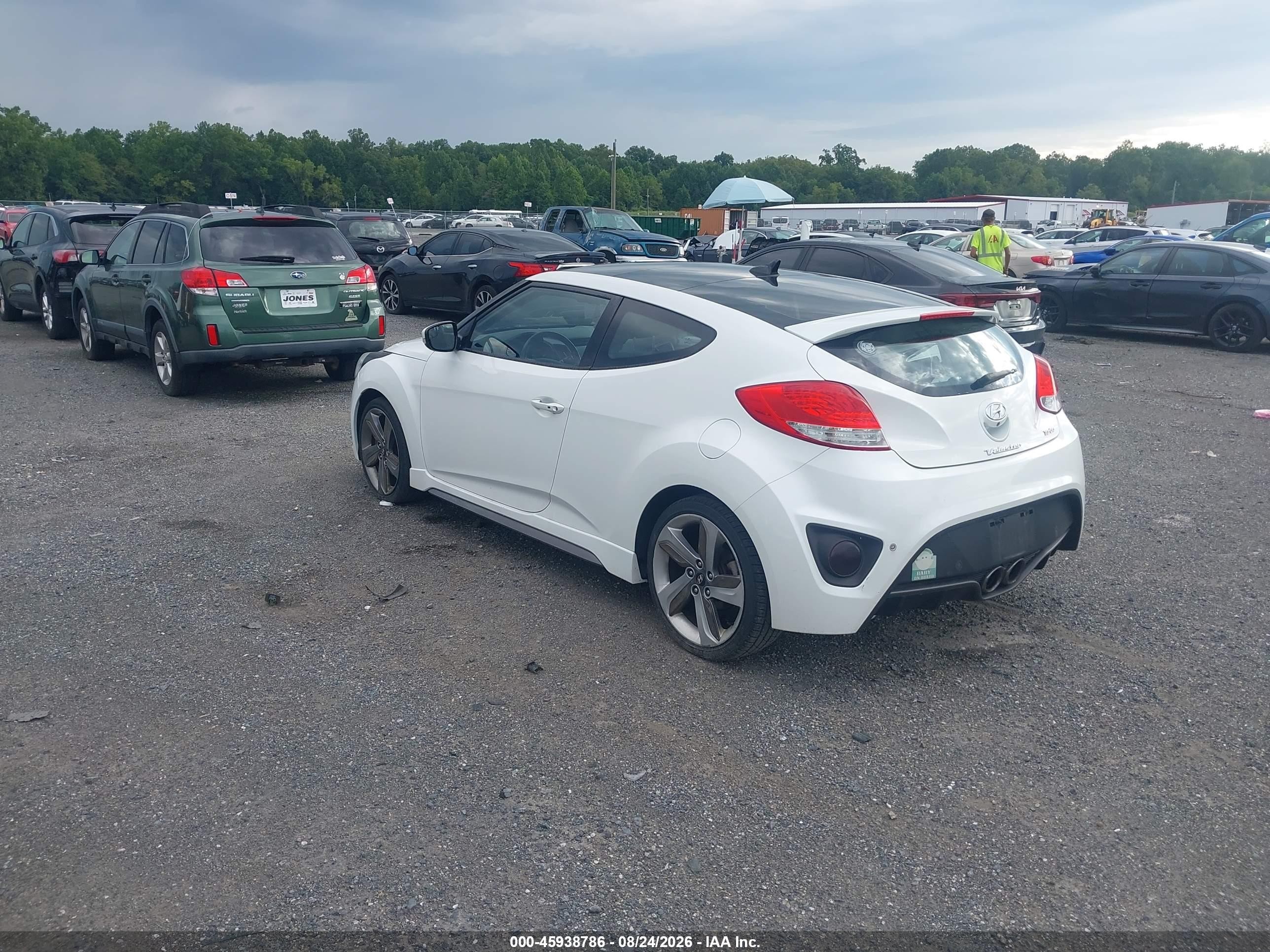 2015 Hyundai Veloster Turbo White vin: KMHTC6AE3FU217170