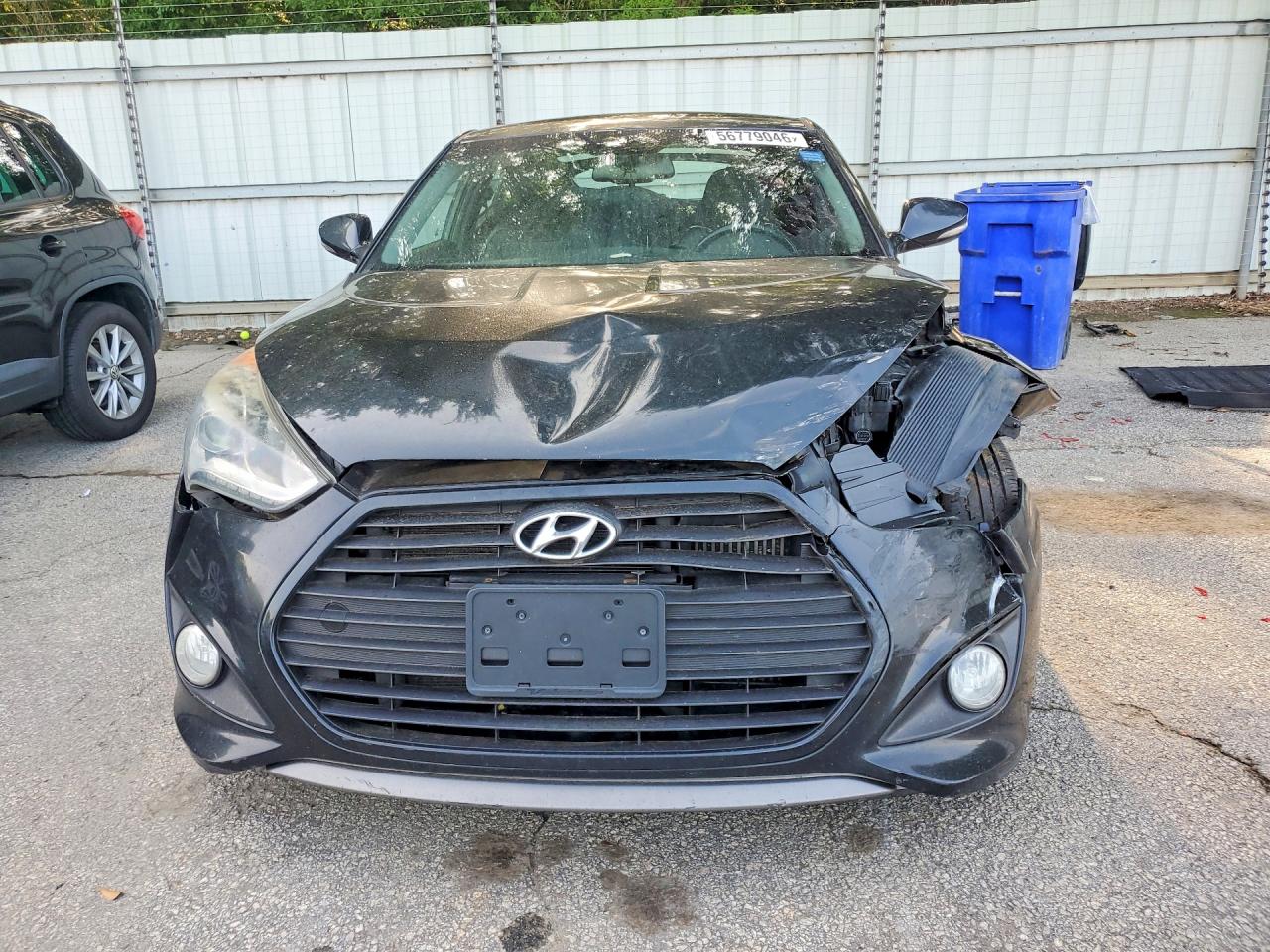 2015 Hyundai Veloster Turbo Black vin: KMHTC6AE3FU229805