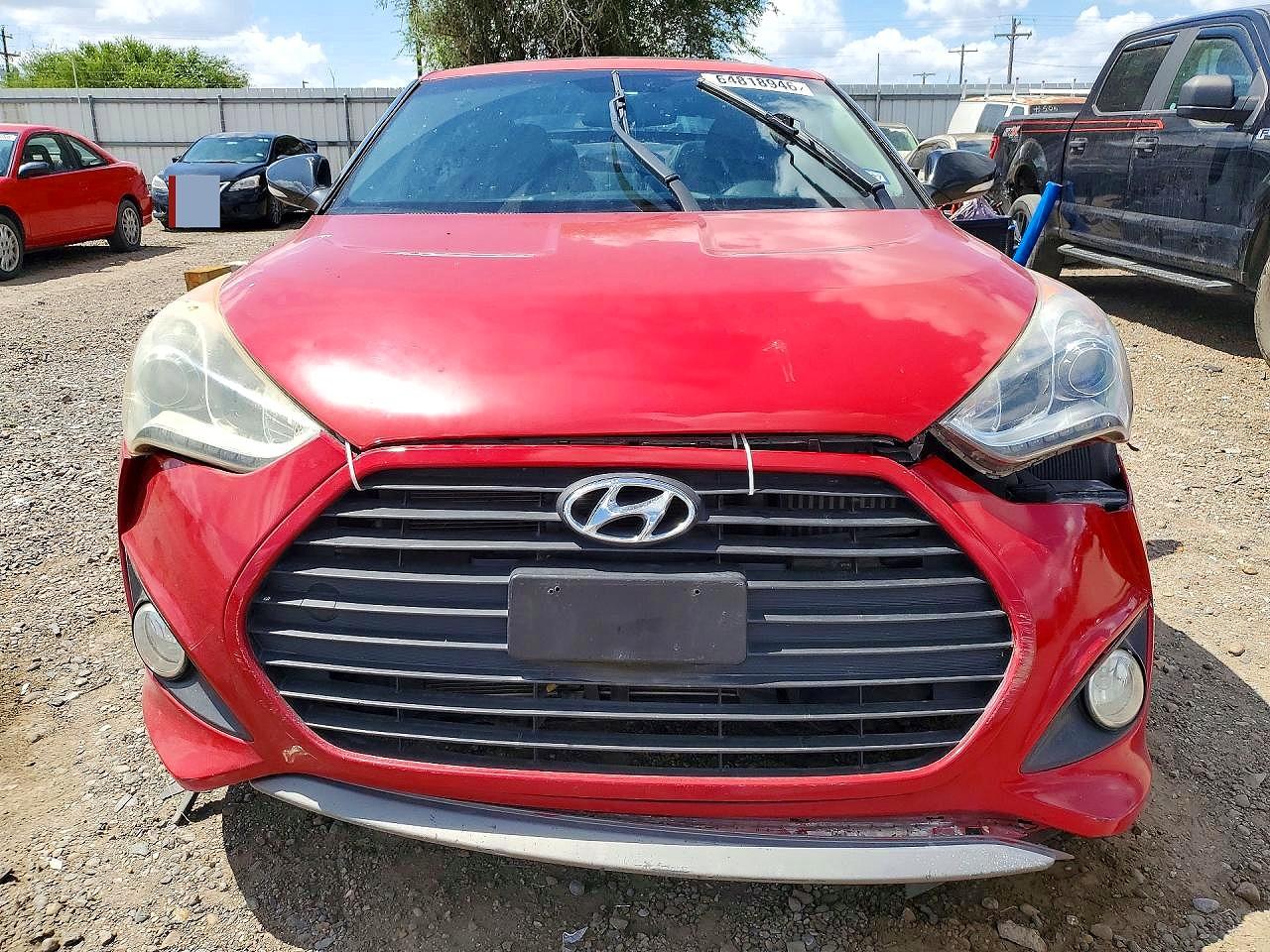 2015 Hyundai Veloster Turbo Red vin: KMHTC6AE3FU234079