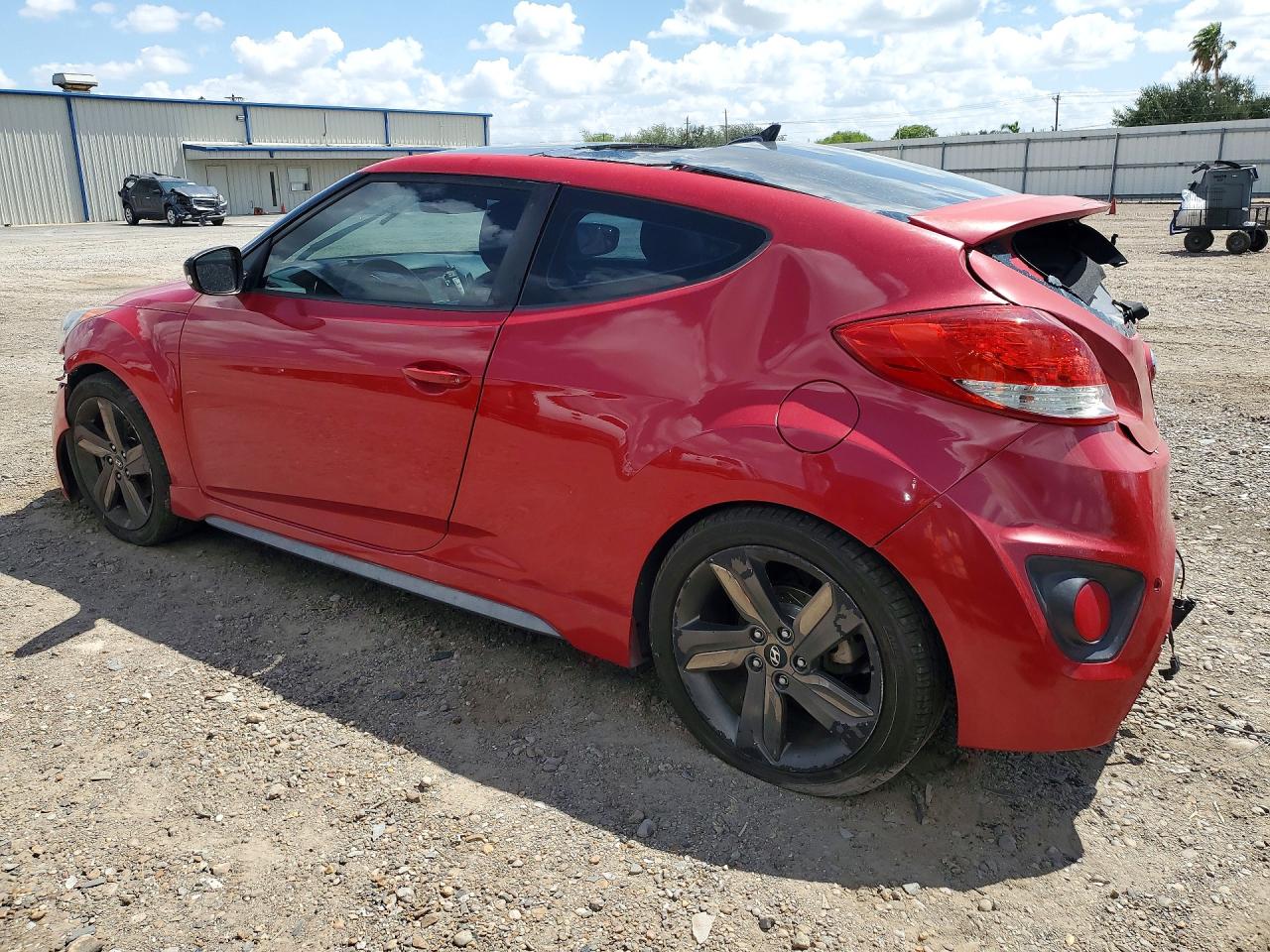 2015 Hyundai Veloster Turbo Red vin: KMHTC6AE3FU234079