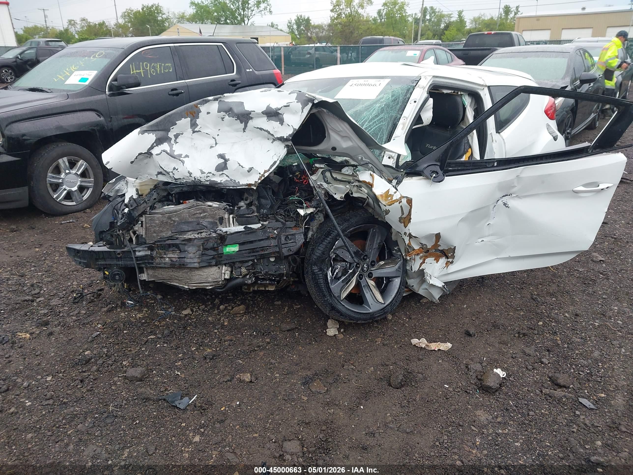 2015 Hyundai Veloster Turbo White vin: KMHTC6AE3FU235247