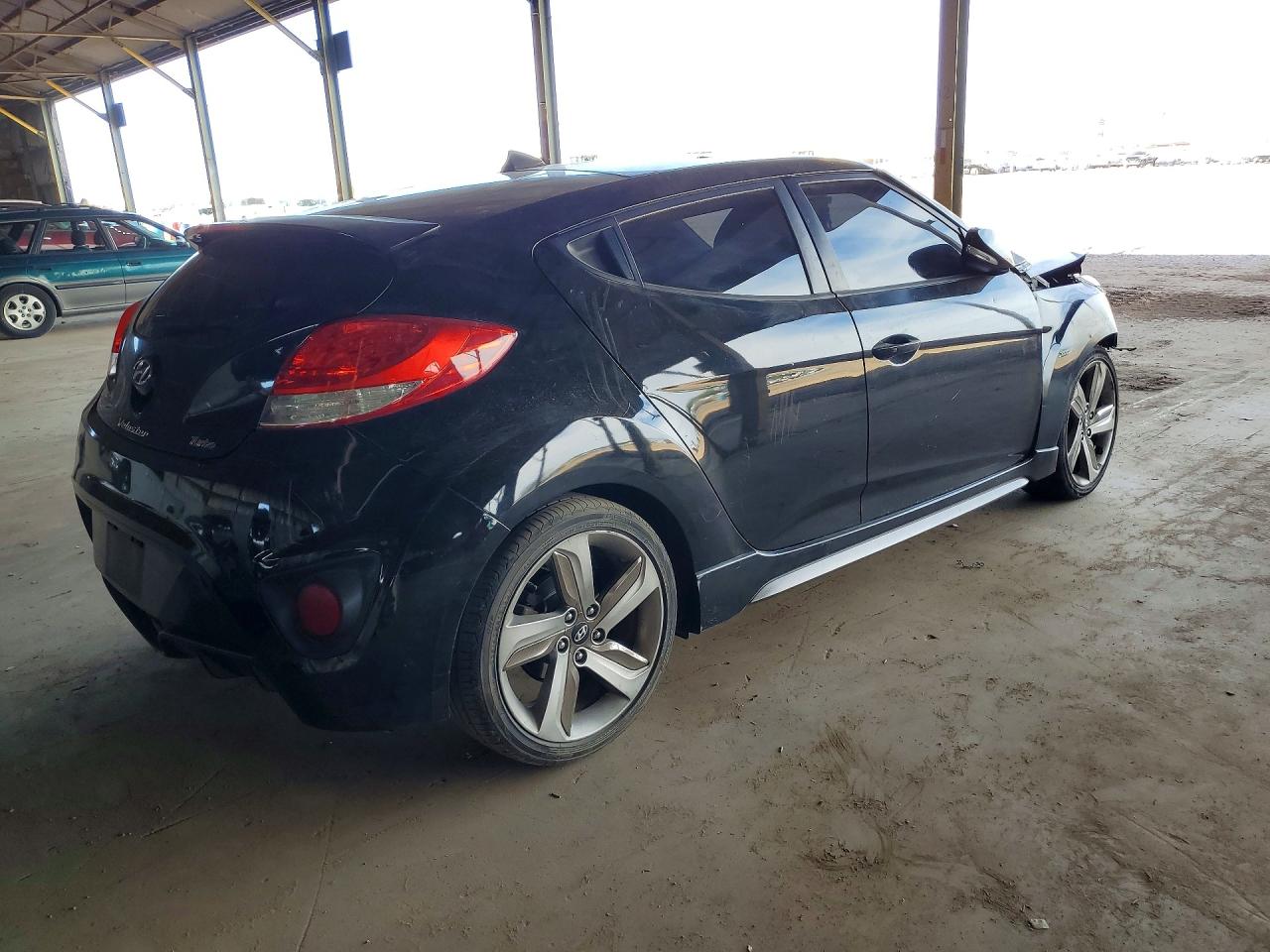 2015 Hyundai Veloster Turbo Black vin: KMHTC6AE3FU243509
