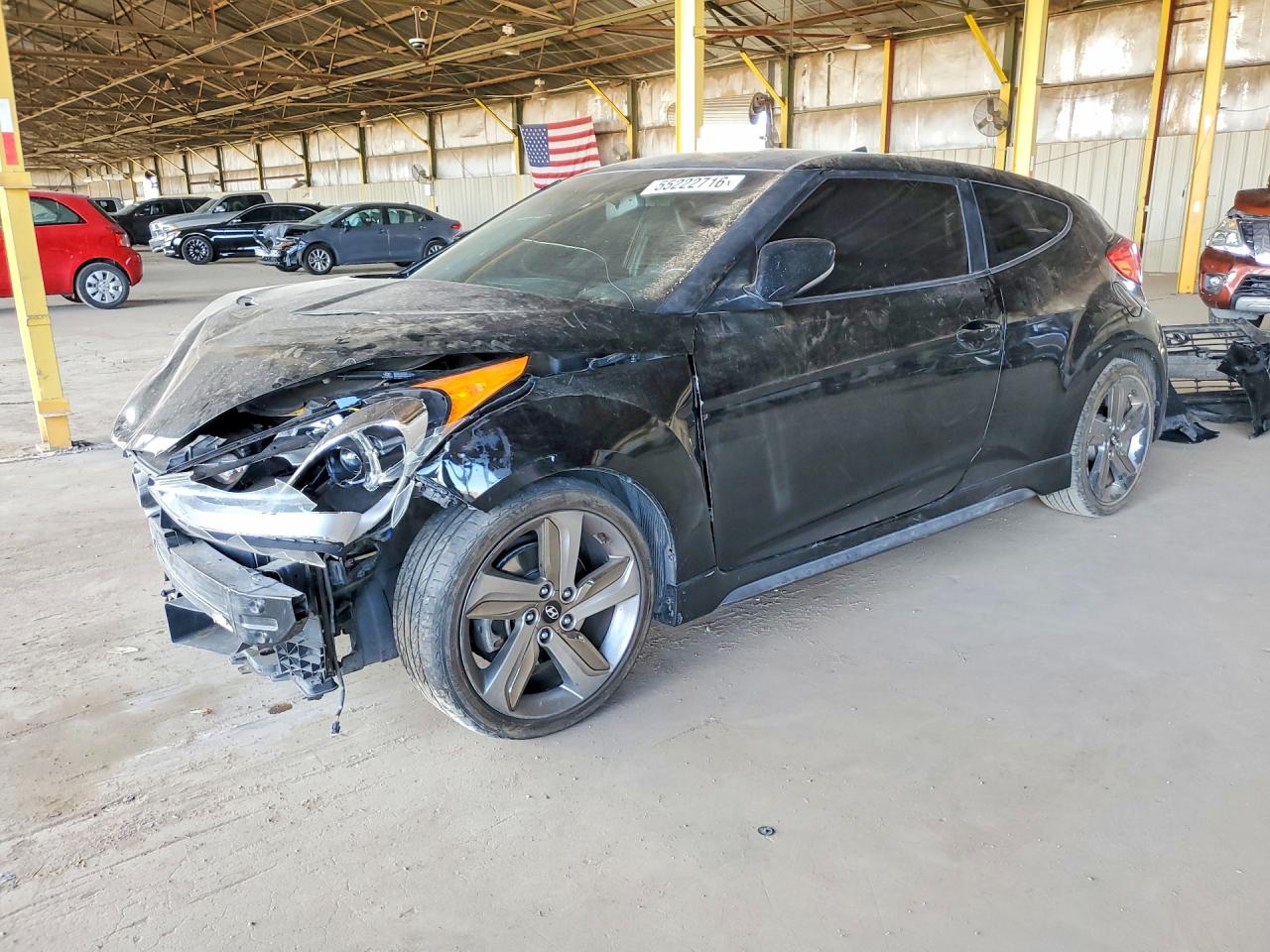 2015 Hyundai Veloster Turbo Black vin: KMHTC6AE3FU243509