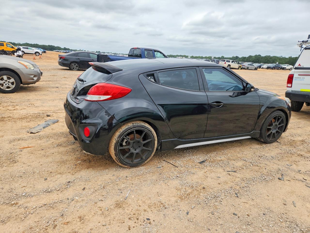 2015 Hyundai Veloster Turbo Black vin: KMHTC6AE3FU249259