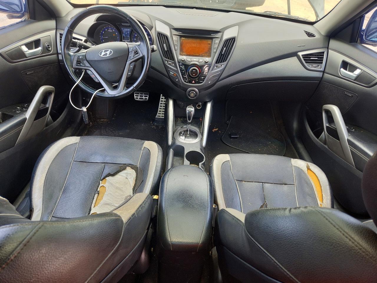 2015 Hyundai Veloster Turbo Black vin: KMHTC6AE3FU249259