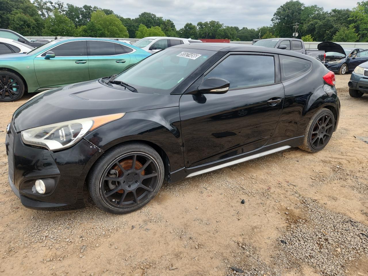 2015 Hyundai Veloster Turbo Black vin: KMHTC6AE3FU249259 Damage: Left Front Fender, Heavy Scratch, 4 To 5 Inches