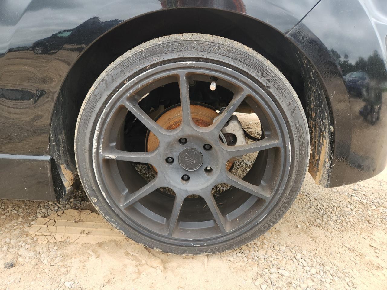 2015 Hyundai Veloster Turbo Black vin: KMHTC6AE3FU249259 Damage: Left Rear Wheel, Aftermarket, Acceptable