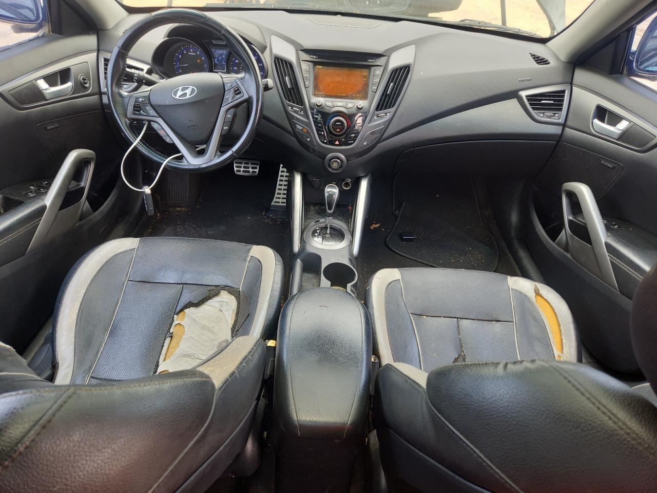 2015 Hyundai Veloster Turbo Black vin: KMHTC6AE3FU249259 Damage: Radio, Broken, Replacement Required