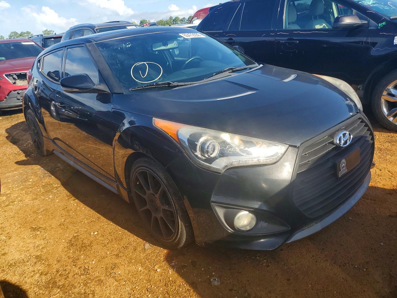 2015 Hyundai Veloster Turbo Черный vin: KMHTC6AE3FU249259