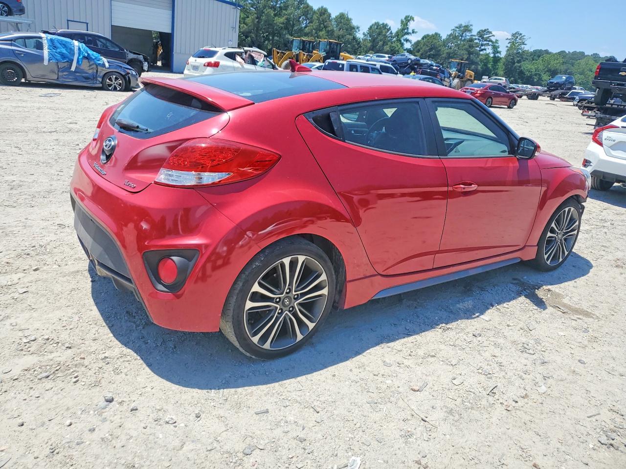 2016 Hyundai Veloster Turbo Red vin: KMHTC6AE3GU303712