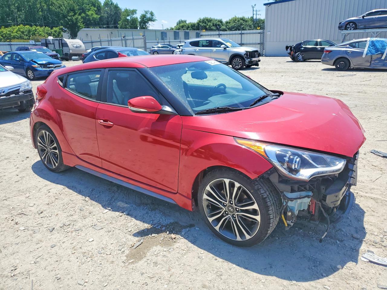 2016 Hyundai Veloster Turbo Red vin: KMHTC6AE3GU303712
