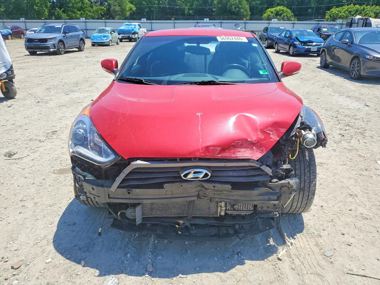 2016 Hyundai Veloster Turbo Red vin: KMHTC6AE3GU303712