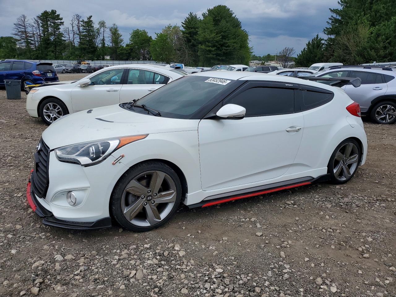 2013 Hyundai Veloster Turbo Белый vin: KMHTC6AE4DU144064