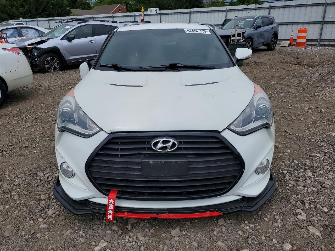 2013 Hyundai Veloster Turbo Белый vin: KMHTC6AE4DU144064