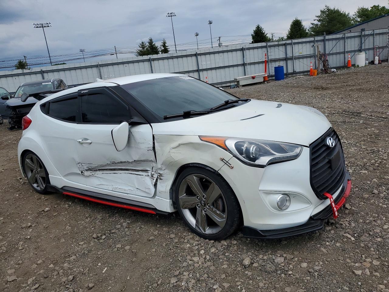 2013 Hyundai Veloster Turbo Белый vin: KMHTC6AE4DU144064