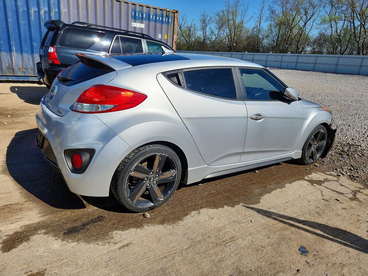 2013 Hyundai Veloster Turbo Silver vin: KMHTC6AE4DU144503