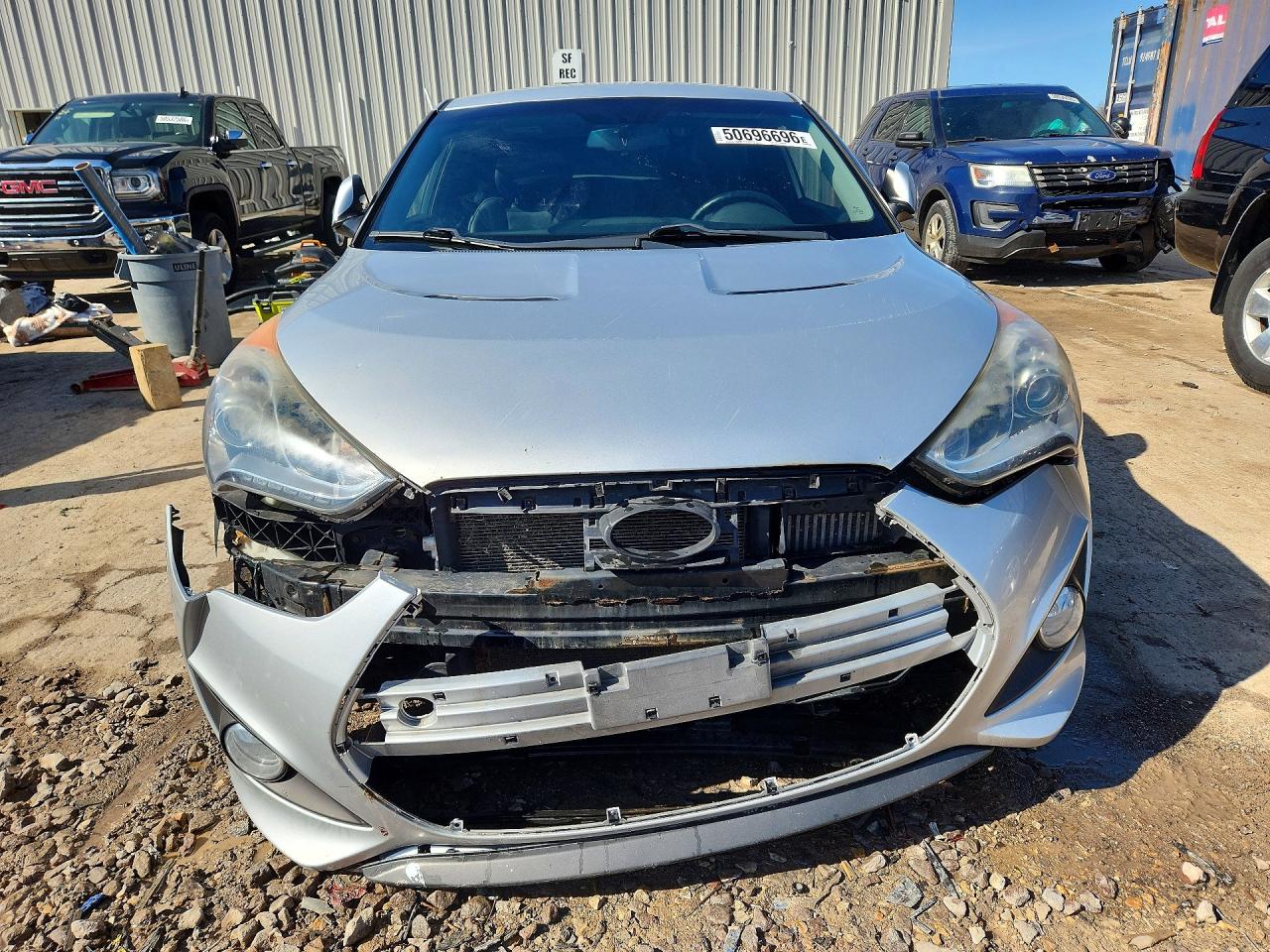 2013 Hyundai Veloster Turbo Silver vin: KMHTC6AE4DU144503