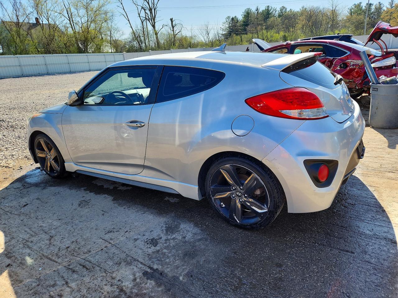 2013 Hyundai Veloster Turbo Silver vin: KMHTC6AE4DU144503