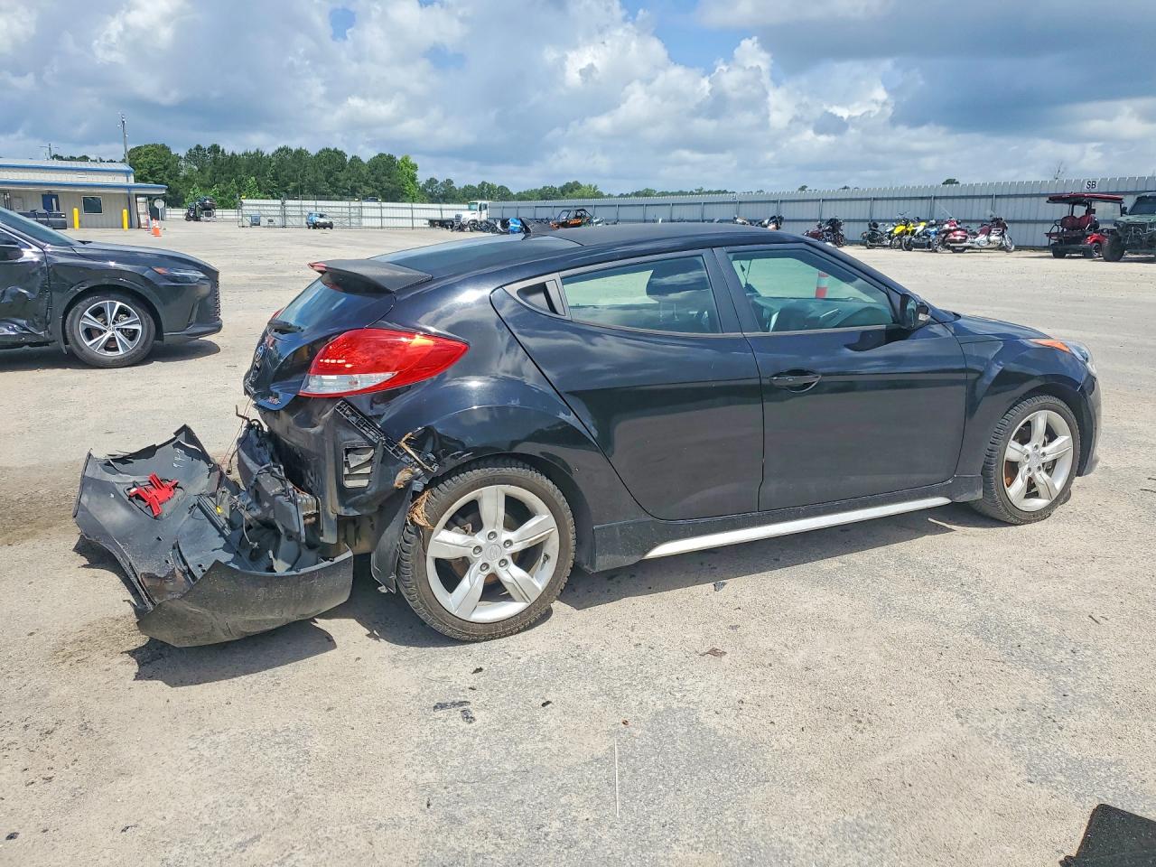 2013 Hyundai Veloster 3dr Black vin: KMHTC6AE4DU153833