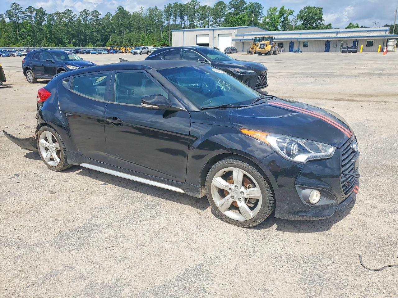 2013 Hyundai Veloster 3dr Black vin: KMHTC6AE4DU153833