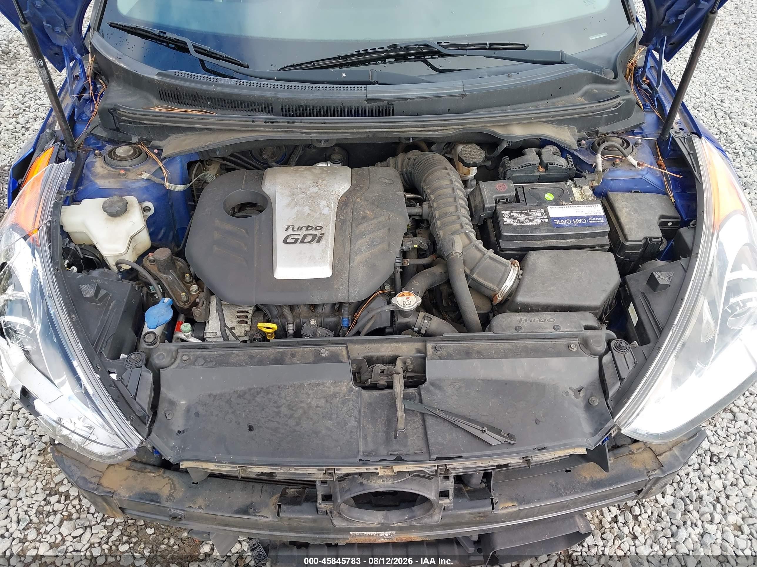 2013 Hyundai Veloster Turbo W/black Blue vin: KMHTC6AE4DU162855