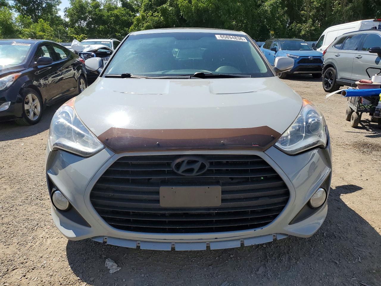 2013 Hyundai Veloster Turbo Gray vin: KMHTC6AE4DU174472