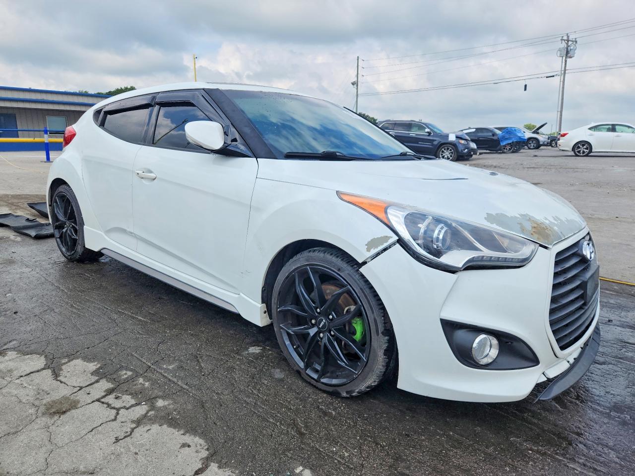 2014 Hyundai Veloster Turbo White vin: KMHTC6AE4EU188874