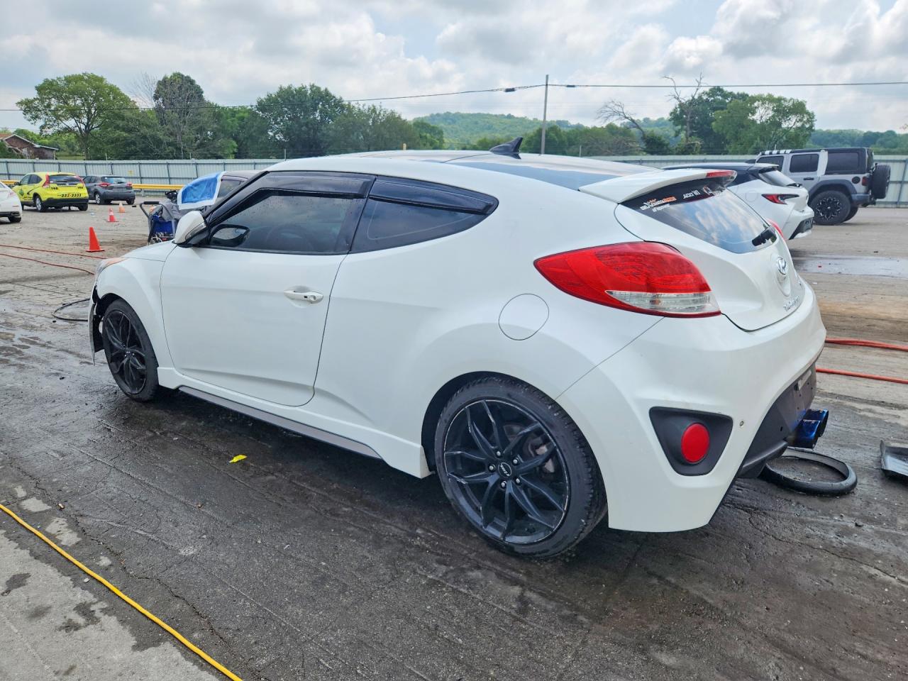 2014 Hyundai Veloster Turbo White vin: KMHTC6AE4EU188874