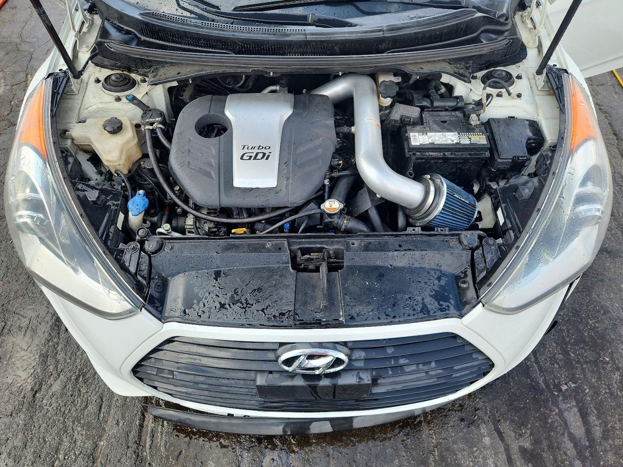 2014 Hyundai Veloster Turbo White vin: KMHTC6AE4EU188874