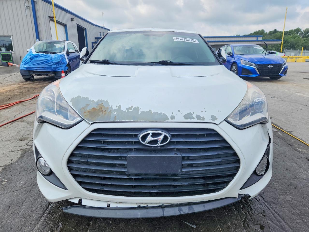 2014 Hyundai Veloster Turbo White vin: KMHTC6AE4EU188874