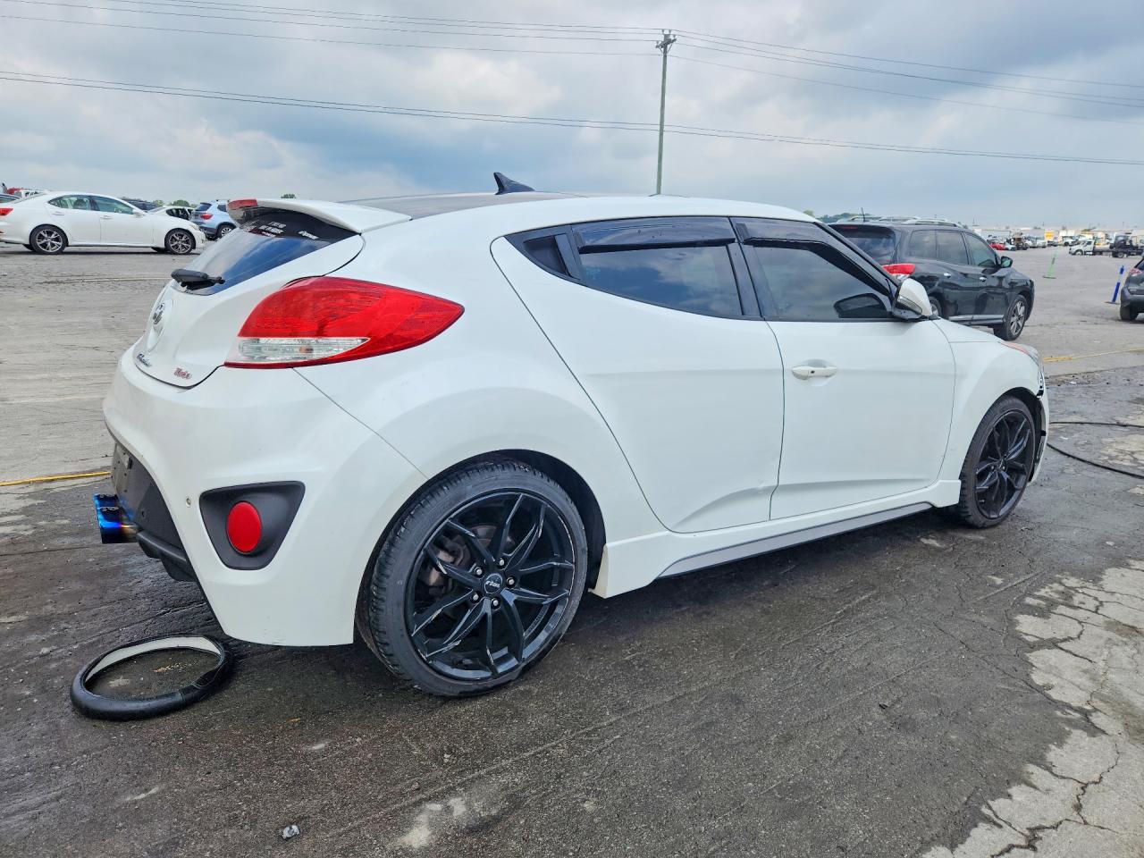 2014 Hyundai Veloster Turbo White vin: KMHTC6AE4EU188874