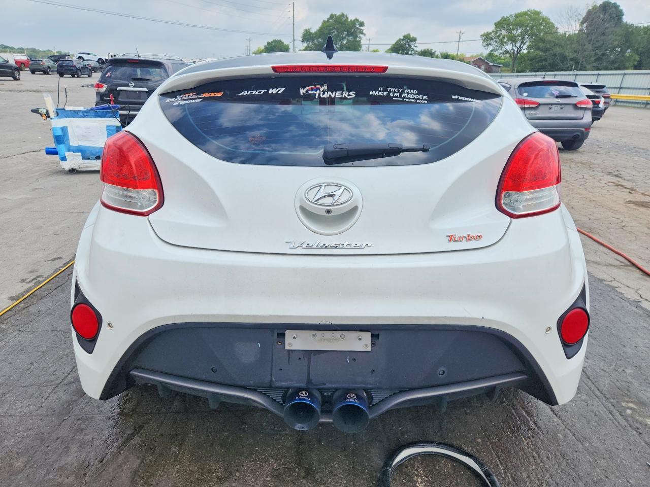 2014 Hyundai Veloster Turbo White vin: KMHTC6AE4EU188874